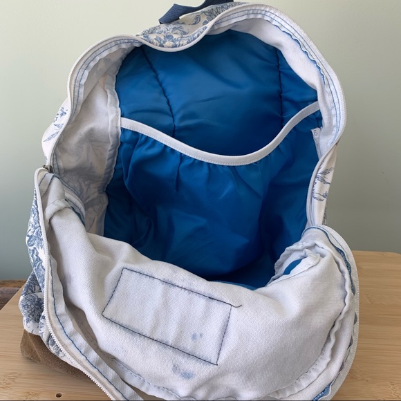 Jansport Handbags - JanSport Blue and White Floral Backpack